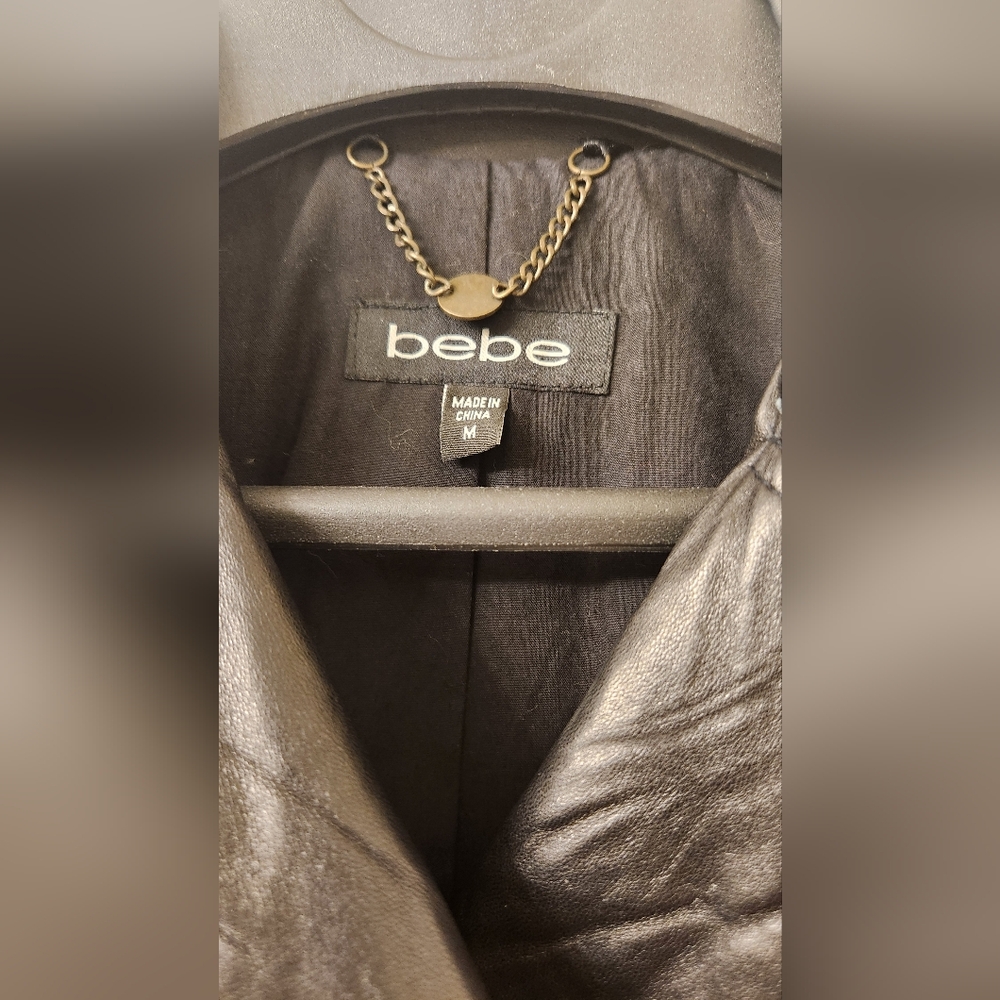 Bebe Women's Black Leather Jacket - Picture 8 of 10